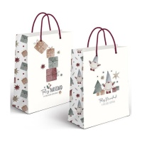 Vintage Weihnachtsgeschenk Tasche 45 x 33 x 10 cm - 1 Stk.