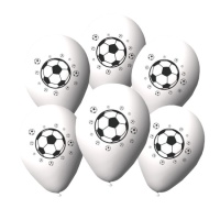 Latex Fußball Ballons 23 cm - 6 Stück