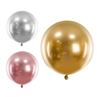 Riesige 60 cm metallicfarbene Latexballons - PartyDeco - 1 Stück