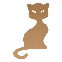 Scherenschnitt MDF 25 cm : Sitzende Katze