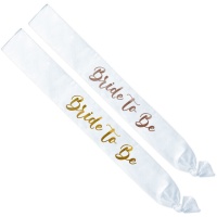 Bride To Be Metallic-Schriftzug Band - 1 Stk.