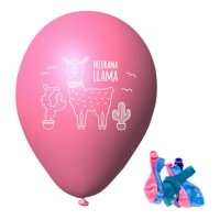 No Drama Llama Latex-Ballons 23 cm - 6 Stück