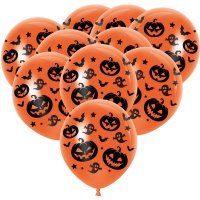 Halloween Latex Kürbis Latexballons 30cm - 10 Stk.