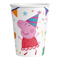 Peppa Pig Partybecher 250 ml - 8 Stück.