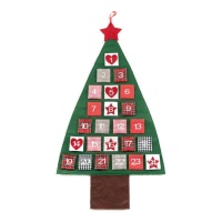 1,03 x 0,5 m Tannenbaum-Adventskalender