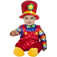 Rotes Clownskostüm mit Hut für Babies