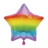 Regenbogen Metallic-Sternballon 45,7 cm - Einzigartig