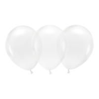 Latex Luftballons 30 cm kristallklar - PartyDeco - 100 Stück