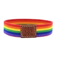 Verstellbares Regenbogen-Gummiarmband - 1 Stück.