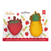 Ananas- und Erdbeerausstecher - Decora - 2 Stück