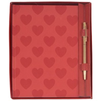 Hearts Notizbuch mit Stift