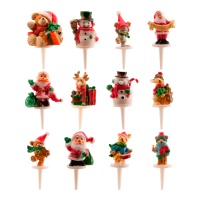 Assortierte Weihnachtspicks 3 cm - Dekora - 72 Stück