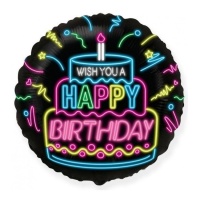 Neon Happy Birthday Ballon 45cm - Conver Party