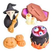 3D Halloween Zuckerfiguren von 3 bis 8 cm - Dekora - 20 Stück