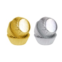 Mini-Cupcake-Kapseln mit Metallic-Effekt - PME - 45 Stk.