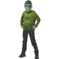 Hulk-Kostüm mit T-Shirt und Kindermaske