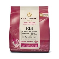 Ruby chocolate schmelzende Schokoladenchips 400 gr - Callebaut