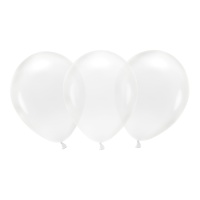 Biologisch abbaubare Latexballons 26 cm transparent kristall - PartyDeco - 100 Stück