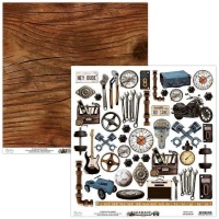 Scrapbooking Papier von Garage elements - Mintay Papiere - 1 Blatt