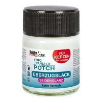 Transparenter satinierter Lackkleber für Kerzen Foto Transfer Potch - 50 ml