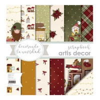 Scrapbooking Papiersatz von Decorando la Navidad - Künstlerdekor - 6 Blätter