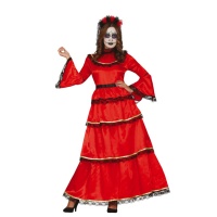 Rotes Catrina Kostüm für Frauen