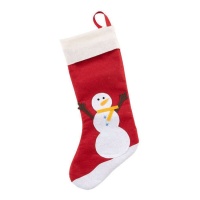 Rote Schneemann-Socke 42 cm