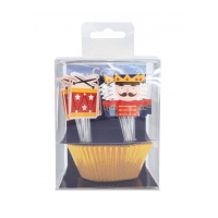 Nussknacker Cupcake-Kapseln mit Picks - Scrapcooking - 24 Stück.