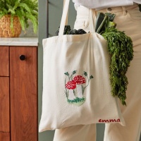 Stickset mit Geschenkbox - Tote Bag Pilze - DMC