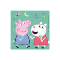 Peppa Pig und George Servietten 16,5 x 16,5 cm - 20 Stück