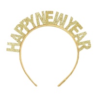 Goldenes Happy New Year Stirnband