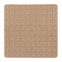 50,3 x 50,3 cm Anti-Rutsch-Duschmatte beige kariert