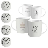 Happy Mug 350 ml Geburtstag Minimal Age Becher - 1 Stk.