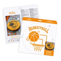 Basketball-Schablone 25 cm - Dekorieren