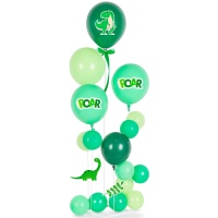 Kit de globos con soportes de Dinosaurios Prehistóricos - 17 unidades