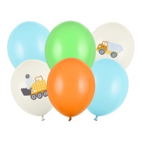 Assortierte pastellfarbene Ballons 30 cm - PartyDeco - 6 Stück