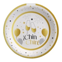 Chin Chin Silvester-Teller 23 cm - 6 Stk.