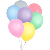 Pastellfarbene Latex-Ballons, 23 cm, sortiert - 50 Stück