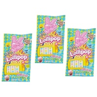 Lollipop mit Stein, Papier, Schere Pulver 10 gr und fluoreszierenden Stick - 1 Einheit ***Angebot wegen vorzeitigem Verfall ***Angebot wegen vorzeitigem Verfall, Produkt läuft am 09/02/2025*** ab.