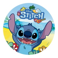 Stitch on the beach 20 cm essbare Waffel