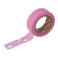 rosa Polka Dot Washi Tape - 10 m