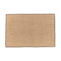 Tischsets 45 x 30 cm Jute anthrazit Rand