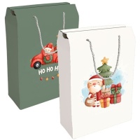 Niedliche Weihnachtsgeschenkbox 35 x 24 x 11 cm mit Griffen - 1 Stk.