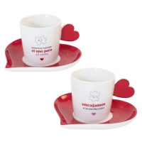 100 ml Kaffeetasse Liebespuzzle - 2 Teile