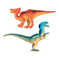 Farbig sortierte Dinosaurier-Figuren - 2 Stück.