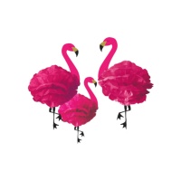 Flamingo-Nest-Anhänger - 3 Stück