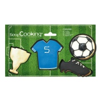 Fußball-Ausstecher - Scrapcooking - 4 Stück.