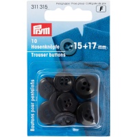 1,5 und 1,7 cm Knöpfe für Hosen - Prym - 10 Stück.