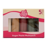 Sparkling Palette 5-Farben Fondant Set 500 gr - FunCakes