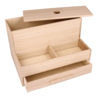 Holzorganisator mit Schubladen 25 x 18 x 16 cm